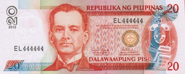 Филиппины, 20 писо, 2008г.