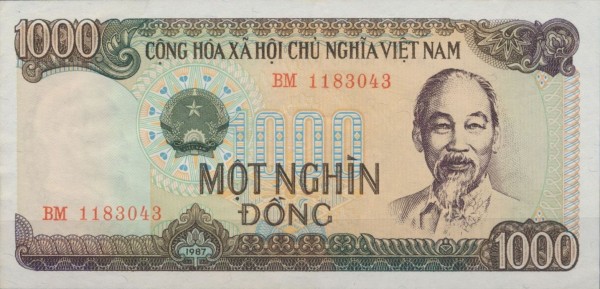 Вьетнам, 1000 донгов, 1987г.*