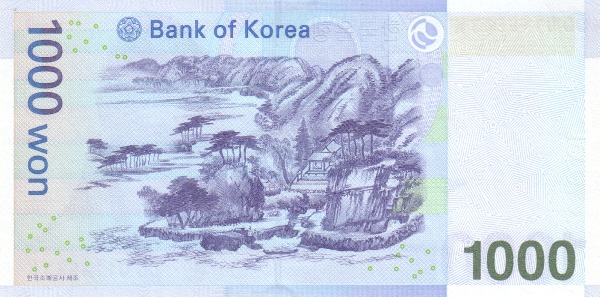 Южная Корея, 1000 вон, ND (2007г.)