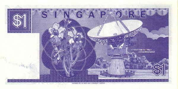 Сингапур, 1 доллар, ND (1987г.)