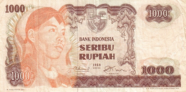 Индонезия, 1000 рупий, 1968г.